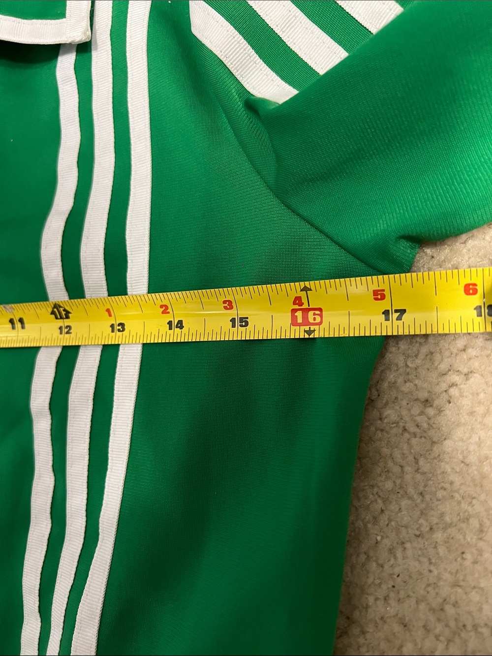 Adidas JI WIN CHOI Green Track Jacket with White Pinstripes 2 XS - Picture 10 of 16